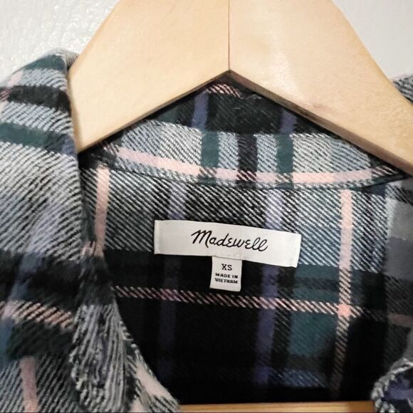 Madewell Flannel Sunday Shirt in Cronston Plaid Sz XS button down - Picture 8 of 11